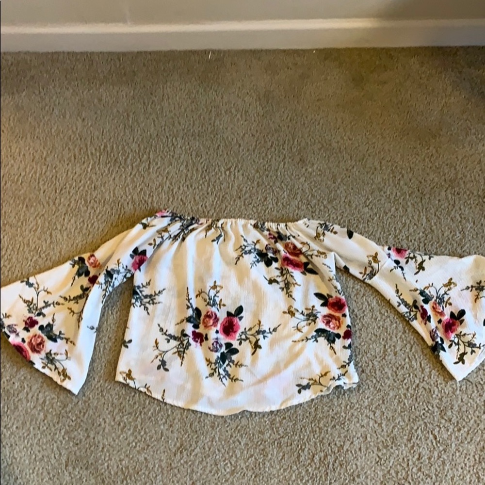 Off the shoulders flower top